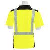 Erb Safety Shrt Slv Polo Shirt, Brdseye Msh, Class2, 9100SBSEG, Hi-Viz Lme/Blk, MD 62675